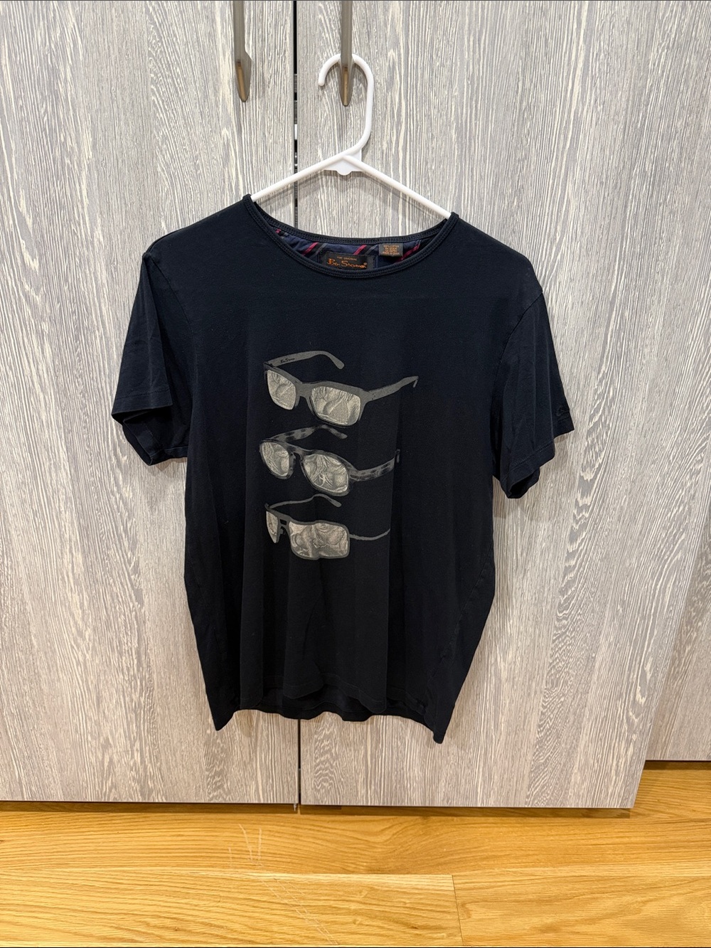 Ben Sherman Black Graphic 100% Cotton Sunglasses Tee